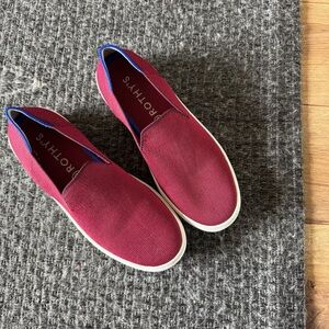 Rothy's Deep Red Slip-On Sneakers